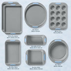 Pyrex 8-Piece Metal Bakeware Set, Lightweight Stainless Steel Baking Trays - Image 2