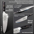 Funistree Gifts for Men Him Husband, 8 inch Professional German 1.4116 Chef - Image 3