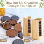 2 Pack Mason Jar Lid Organizer Bamboo Ball Jar Wooden Storage Accessories - Image 7