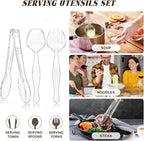 Mwellewm 18Pcs Serving Utensils, 8.5'' Plastic Serving Utensils Set, Disposable - Image 8