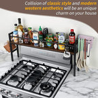 Meangood Spice Rack Shelf for Kitchen Stove, Over the Stove Shelf - Image 2