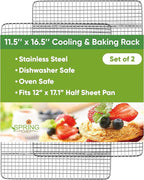 Spring Chef 11.5 x 16.5 Inch Stainless Steel Cooling Racks by SpringChef