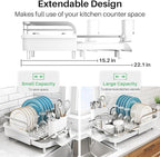 SNTD Dish Drying Rack, Expandable Dish Rack - Image 2