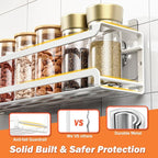Bunoxea Spice Rack wall mounted 2 Pack, Space-Saving Spice Organizer - Image 5