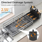 Delamu Stainless Steel Dish Drying Rack, Expandable Dish Drainer, Anti-Rust - Image 5