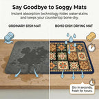 Boho Dish Drying Mat for Kitchen Counter - Image 4