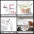 VRUIFA Glass Measuring Cup For Baking and Cooking, Dishwasher, Microwave and - Image 5