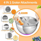 Nicdiet Mixing Bowls with Airtight Lids, Stainless Steel Mixing Bowl Set with 3 - Image 5