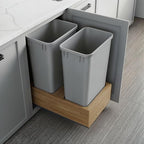 Dowell Double 50Qt Undermount Trash Pull-Out Waste Container - Image 3