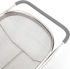 AJIODA Over The Sink Colander, 6 Quarts Stainless Steel Oval Colander - Image 5