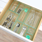 StorMiracle 13 PCS Clear Plastic Drawer Organizers Set, 4 Size Desk Drawer - Image 6