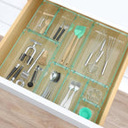 StorMiracle 7 PCS Clear Plastic Drawer Organizers Set, 4 Size Desk Drawer - Image 6