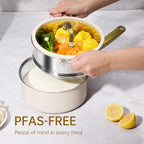 CAROTE 1.5Qt & 3.0Qt Stainless Steel Saucepan Set - Image 4