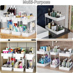 3 Pack Under Sink Organizers and Storage, 2 Tier Bathroom Cabinet Organizer - Image 7