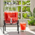 DHSBTLS 2 Gallon Glass Drink Dispensers, 1 Pack Clear Beverage Dispenser - Image 6