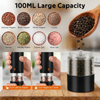 Rechargeable Electric Salt and Pepper Grinder Set, Automatic Pepper Mill - Image 5