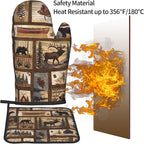 Rustic Lodge Pot Holders and Oven Mitts - Image 5