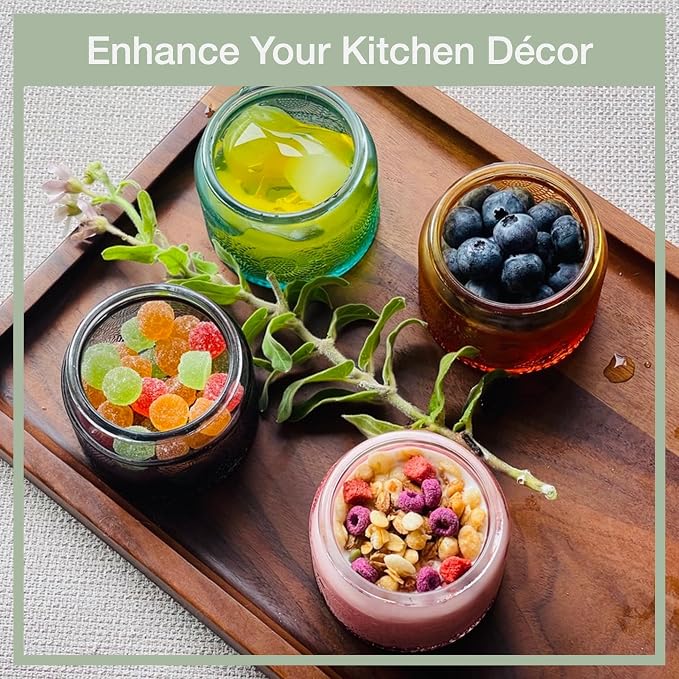4 oz Decorative Mini Glass Jars - Image 2