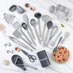 COOK WITH COLOR Silicone Cooking Utensils, Kitchen Utensil Set, Cooking Utensils - Image 6