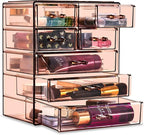 Sorbus Acrylic Makeup Organizer Set, 6-Drawer Vanity & Countertop Cosmetic - Image 5