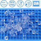 Mini Ice Cube Trays Set of 2-160 Small Ice Cubes Silicone Mold - Image 4