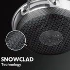 SNOWCLAD Frying Pan, 10 Inch Hybrid Non Stick Stainless Steel Skillets - Image 7