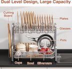 2 Tier Dish Drainer Drying Rack - Image 3