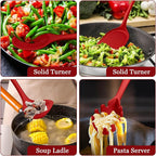 LIANYU 8-Piece Kitchen Utensils Set, Silicone Cooking Utensil Spatula Sets - Image 6