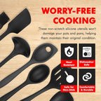 Chef Craft - Premium Silicone Kitchen Tools and Utensils Set, Non-Scratch - Image 3