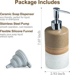 Ceramic Soap Dispenser Set for Hand Soap, Dish Soap, Conditioner, Includes - Image 5
