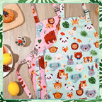 2 Pack Kids Apron, Cute Cooking Aprons, Waterproof Art Apron - Image 5