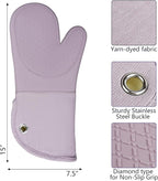 Professional Microwave Silicone Oven Mitts one Pair, Kitchen Mitten Set - Image 2