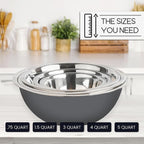 WHYSKO Meal Prep Stainless Steel Mixing Bowls Set, Refrigerator, and Kitchen - Image 7