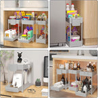 Sevenblue 3 Pack Under Sink Organizers, 2-Tier Multi-Use Kitchen and Bathroom - Image 6