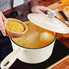1Qt Enameled Cast Iron Sauce Pan, Leonyo Dutch Oven Pot - Image 7