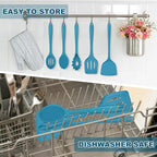 TeamFar Silicone Cooking Utensils Set, 5-Piece Heat Resistant Kitchen Utensils - Image 7