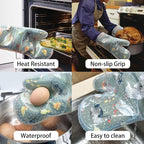 Oven Mitts Set of 2 with Transparent Clear Silicone Shell and Nice Duck - Image 4
