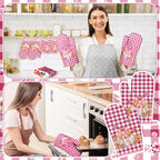 Fanfanwin 10 Pcs Thanksgiving Pumpkin Kitchen Decor Set Pink Kitchen Towels Pot - Image 6