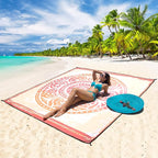 HIHOHO Beach Blanket Waterproof Sandproof Extra Large Beach Mat 79" X - Image 5