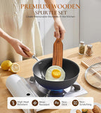 2Pcs Spurtles Kitchen Tools Wooden, Wooden Spurtle Spatula Set - Image 4