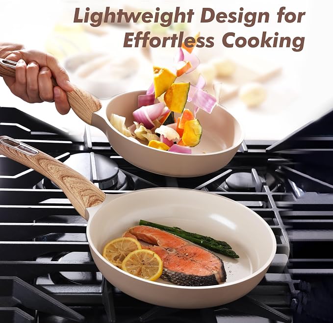 SENSARTE Ceramic Nonstick Frying Pan Small Skillet 8Inch Non Stick Omelette Pans - Image 4