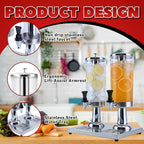 2-Gallon Drink Dispenser with Stainless Steel Drip Tray - Image 5