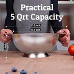 PriorityChef Premium 5Qrt Stainless Steel Colander - Image 4