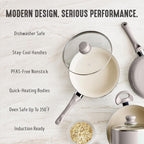 GreenLife 16-Piece Nonstick Cookware Set, Non-Toxic Ceramic Pots and Pans Set - Image 7