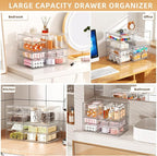 YFXCVSL Clear Stackable Storage Drawers, Acrylic Makeup Organizer - Image 4