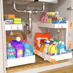 TATAANTY Under Sink Organizer 2 Pack, 2 Tier Metal Under the Sink Storage by TATAANTY