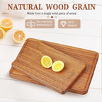 Solid Teak Wood Cutting Board One Piece Non Glued Large Thick Crack Resistant - Image 4