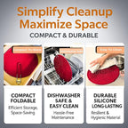 Silicone Splatter Screen for Frying Pan, 13” Red – Grease & Oil Splatter Guard - Image 6