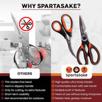 SpartaSake 2-Pack Premium Stainless Steel All Purpose Kitchen Shears - Image 4