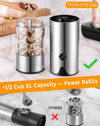 Rechargeable Electric Salt and Pepper Grinder Set - Image 2